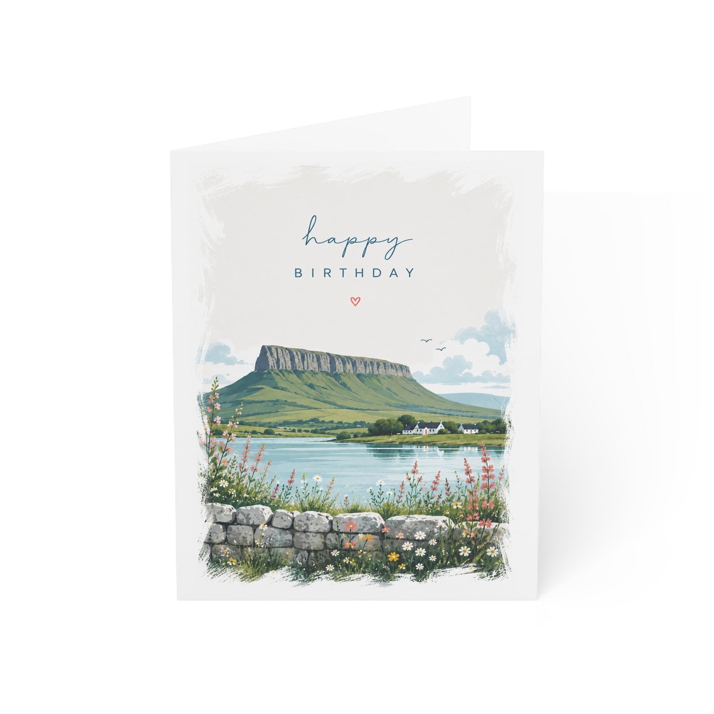 Benbulbin Mountain Scenic 'Happy Birthday' Greeting Card — Hilltop Hare House Landscape