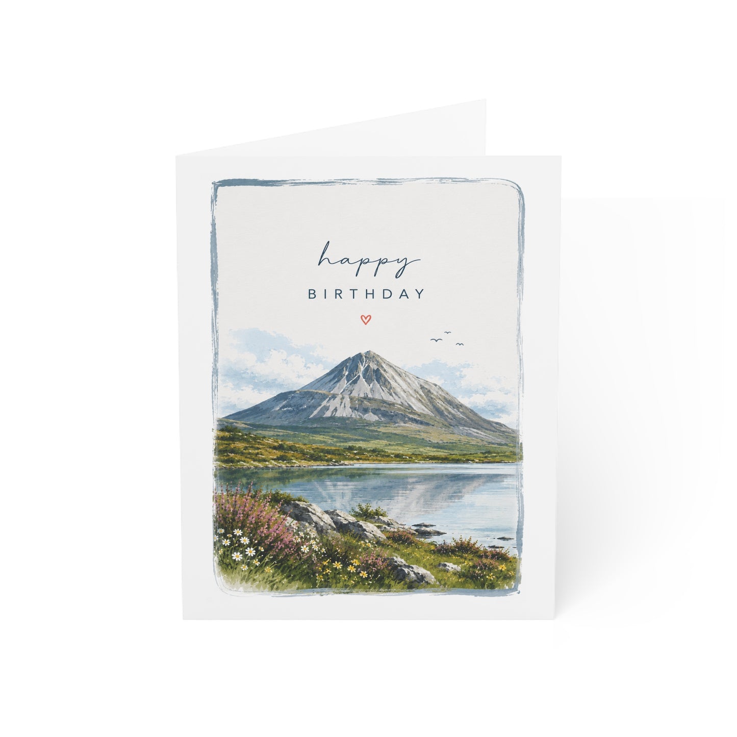 Birthday Mount Errigal Landscape Greeting Card — Scenic Happy Birthday Note (1/10/30/50 pcs)