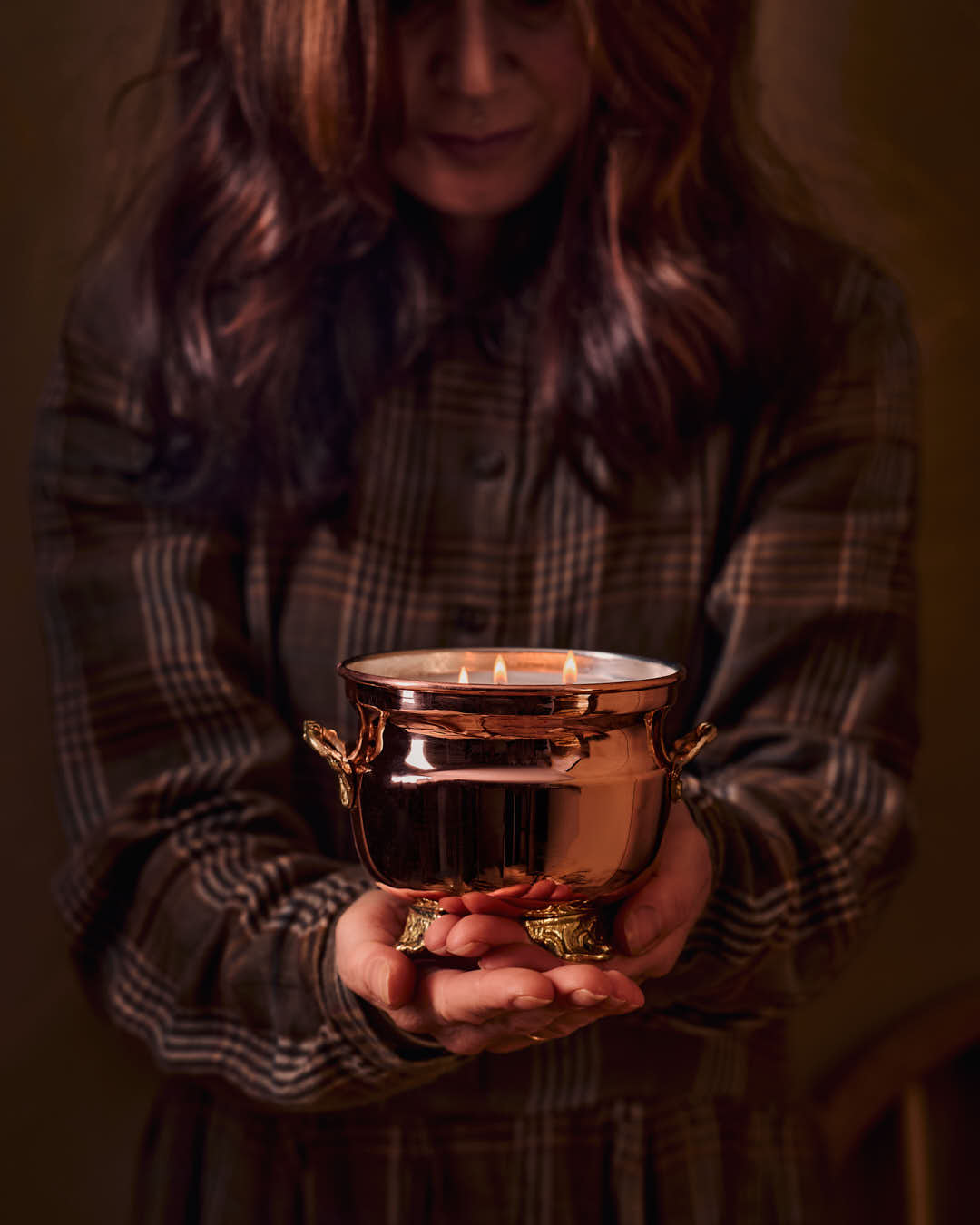 Vintage French-inspired Grapefruit Mint Jardinière Candle by DC-Powered by People, showing a decorative candle in a vintage-style jardinière.