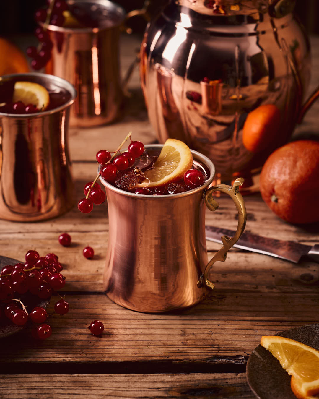 Set of vintage-inspired cocktail mugs by DC-Powered by People, featuring classic design and durable ceramic construction.